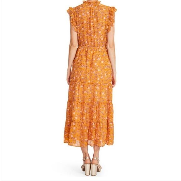 NWT BB Dakota by Steve Madden Midi Floral Chiffon Dress - Picture 3 of 8